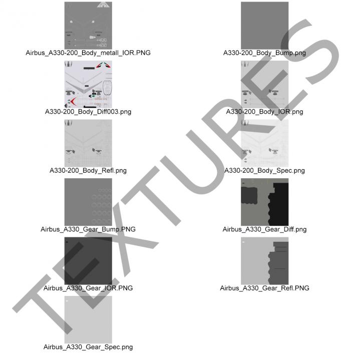 Jet Airliner Airbus A330-200 Emirates Rigged 3D model