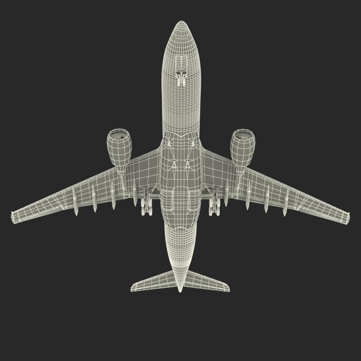 Jet Airliner Airbus A330-200 Cathay Pacfic Rigged 3D model