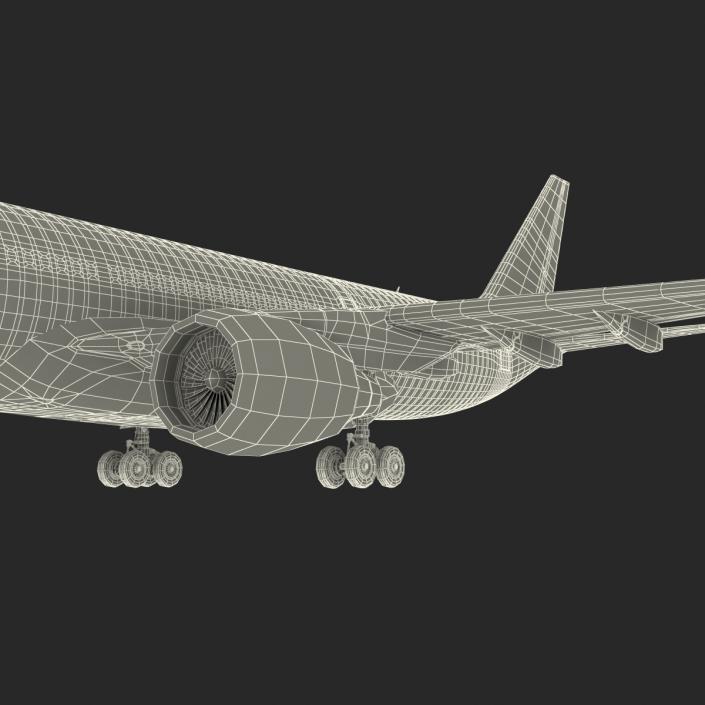 Jet Airliner Airbus A330-200 Northwest Airlines Rigged 3D model