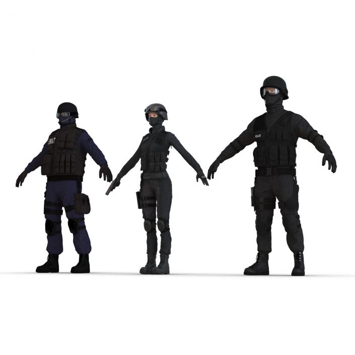 3D model SWAT Rigged Policemans 3D Models Collection 2