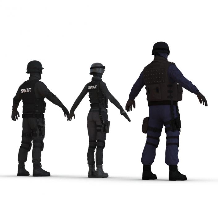 3D model SWAT Rigged Policemans 3D Models Collection 2