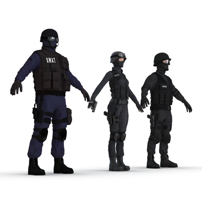 3D model SWAT Rigged Policemans 3D Models Collection 2