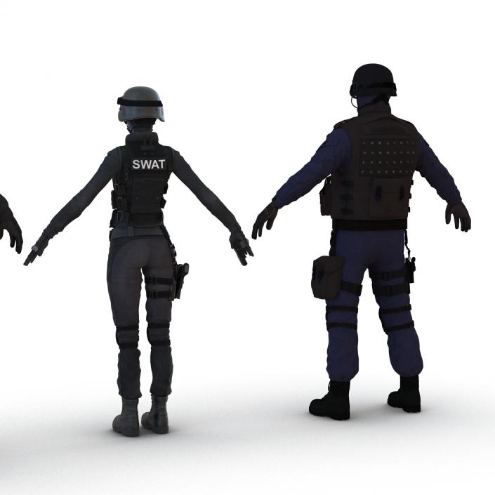 3D model SWAT Rigged Policemans 3D Models Collection 2