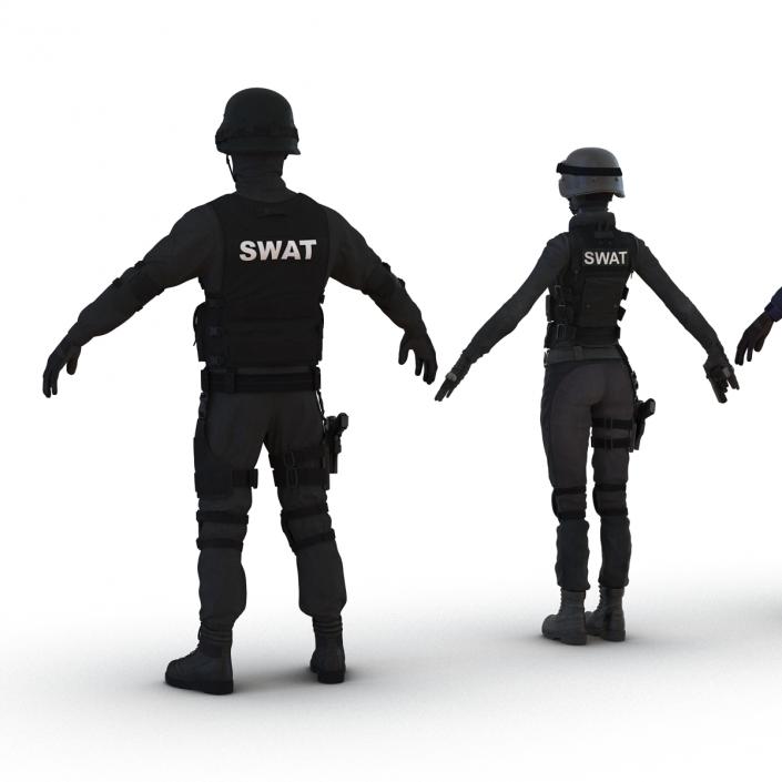 3D model SWAT Rigged Policemans 3D Models Collection 2