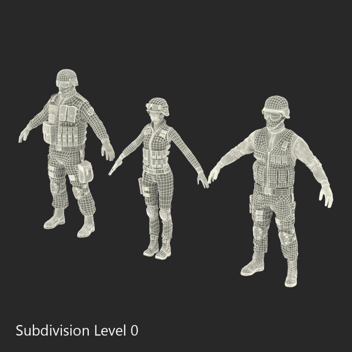 3D model SWAT Rigged Policemans 3D Models Collection 2