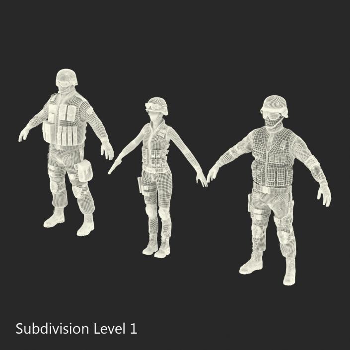 3D model SWAT Rigged Policemans 3D Models Collection 2