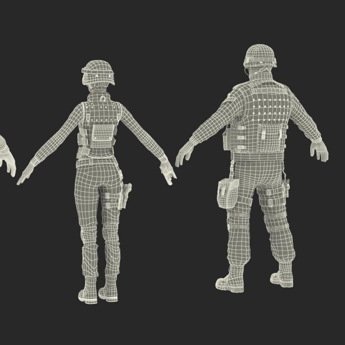 3D model SWAT Rigged Policemans 3D Models Collection 2