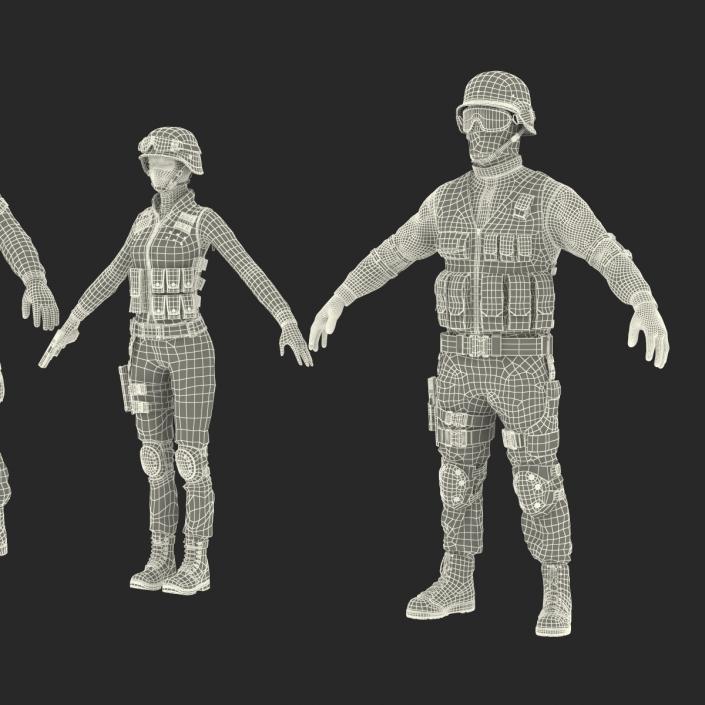 3D model SWAT Rigged Policemans 3D Models Collection 2