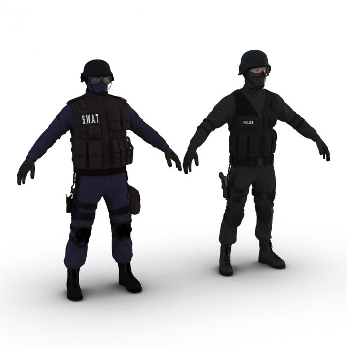 3D model SWAT Rigged Policemans 3D Models Collection 3