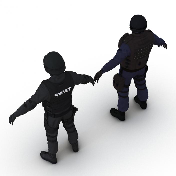 3D model SWAT Rigged Policemans 3D Models Collection 3