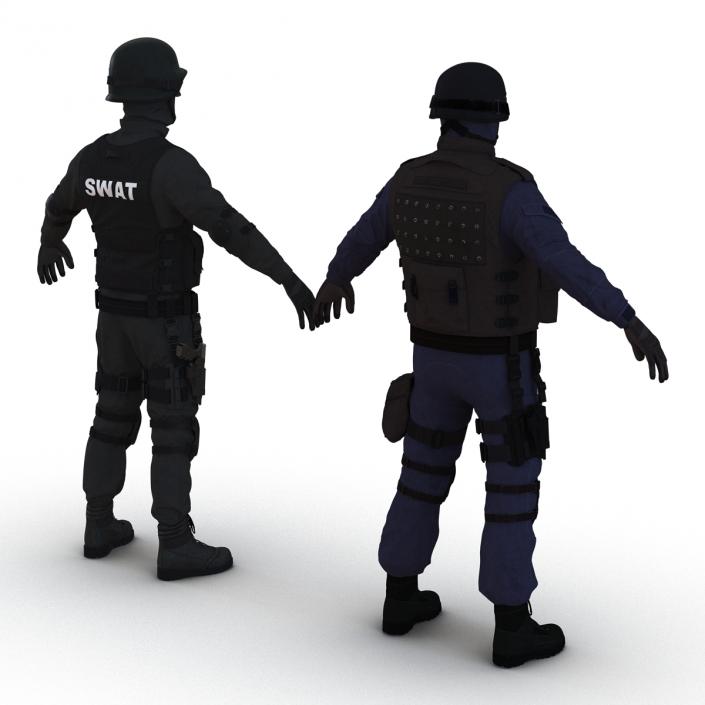 3D model SWAT Rigged Policemans 3D Models Collection 3