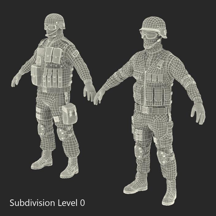 3D model SWAT Rigged Policemans 3D Models Collection 3