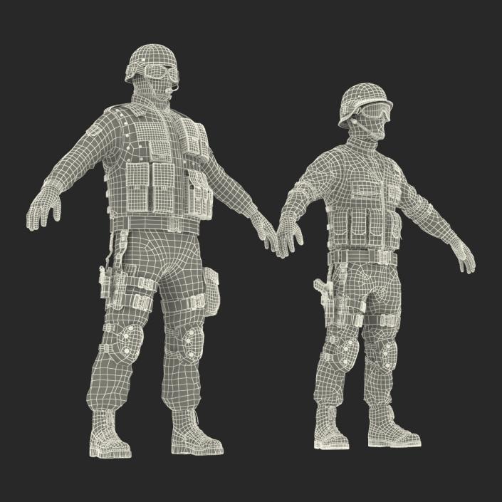 3D model SWAT Rigged Policemans 3D Models Collection 3