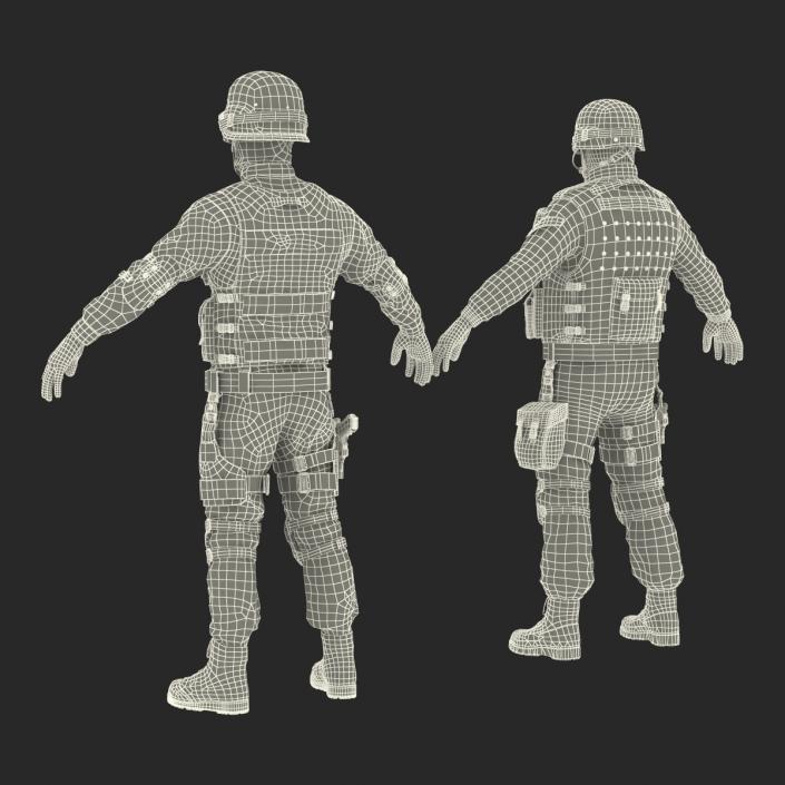 3D model SWAT Rigged Policemans 3D Models Collection 3