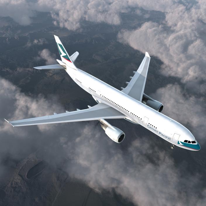 3D model Airbus A330-P2F Cathay Pacific