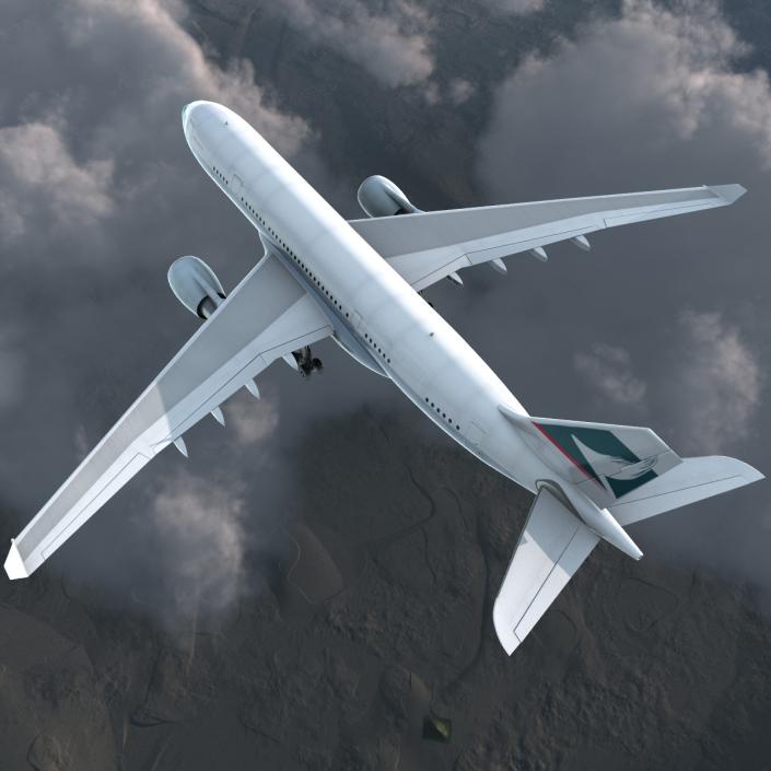 3D model Airbus A330-P2F Cathay Pacific