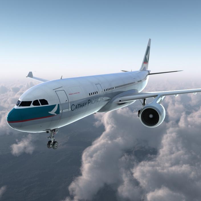 3D model Airbus A330-P2F Cathay Pacific