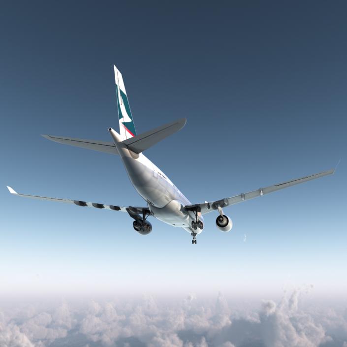 3D model Airbus A330-P2F Cathay Pacific