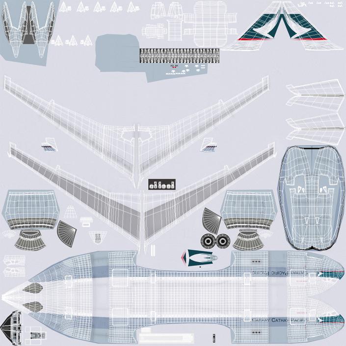 3D model Airbus A330-P2F Cathay Pacific