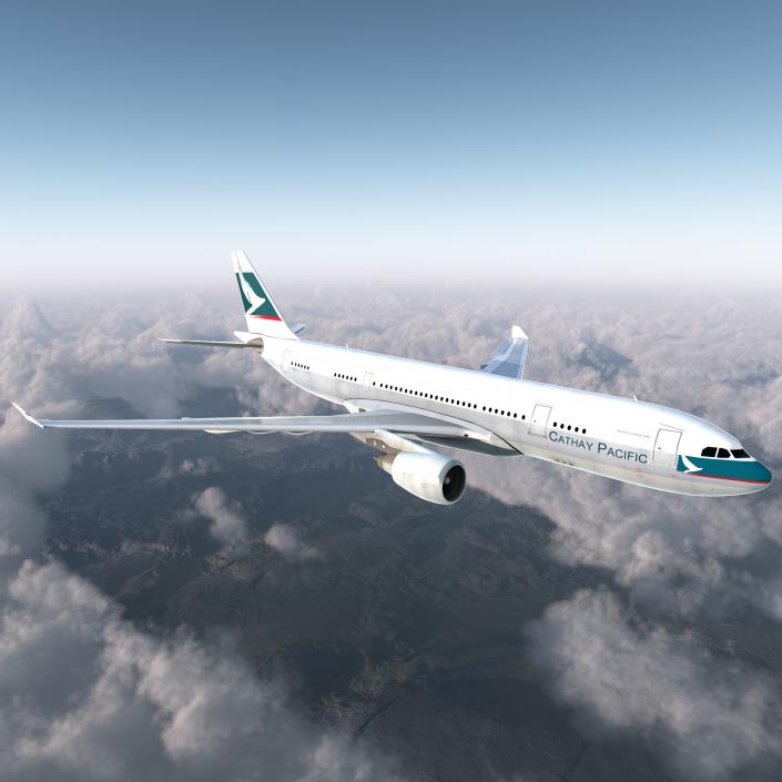 Airbus A330 P2F Cathay Pacific Rigged 3D