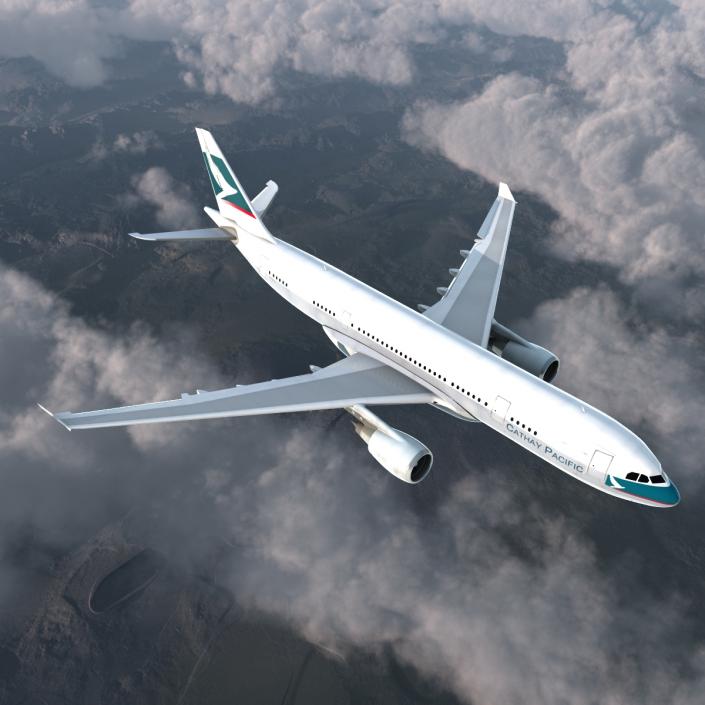 Airbus A330 P2F Cathay Pacific Rigged 3D