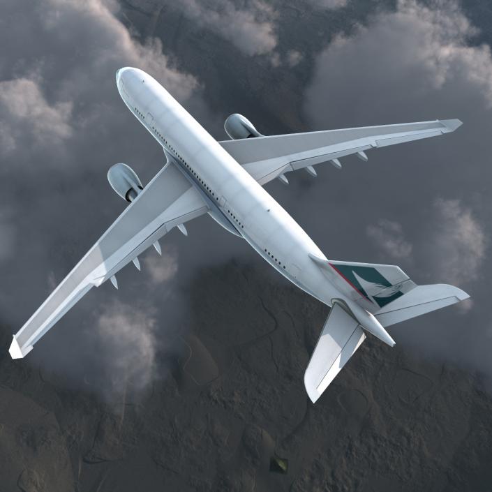 Airbus A330 P2F Cathay Pacific Rigged 3D