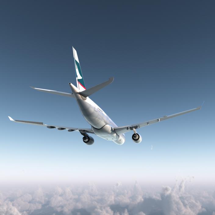 Airbus A330 P2F Cathay Pacific Rigged 3D