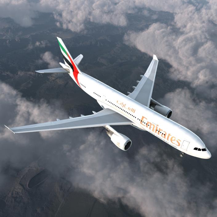 Airbus A330-P2F Emirates 3D model