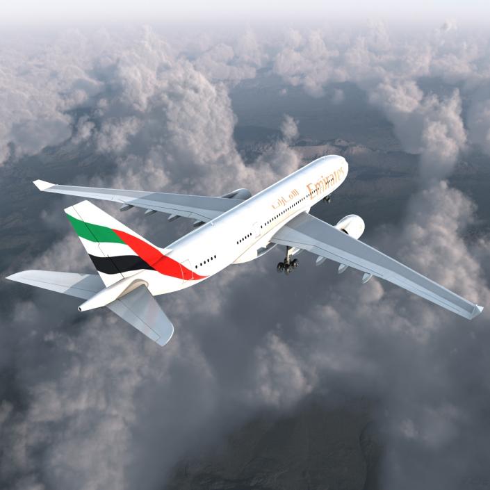 Airbus A330-P2F Emirates 3D model