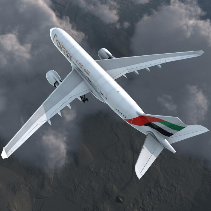 Airbus A330-P2F Emirates 3D model