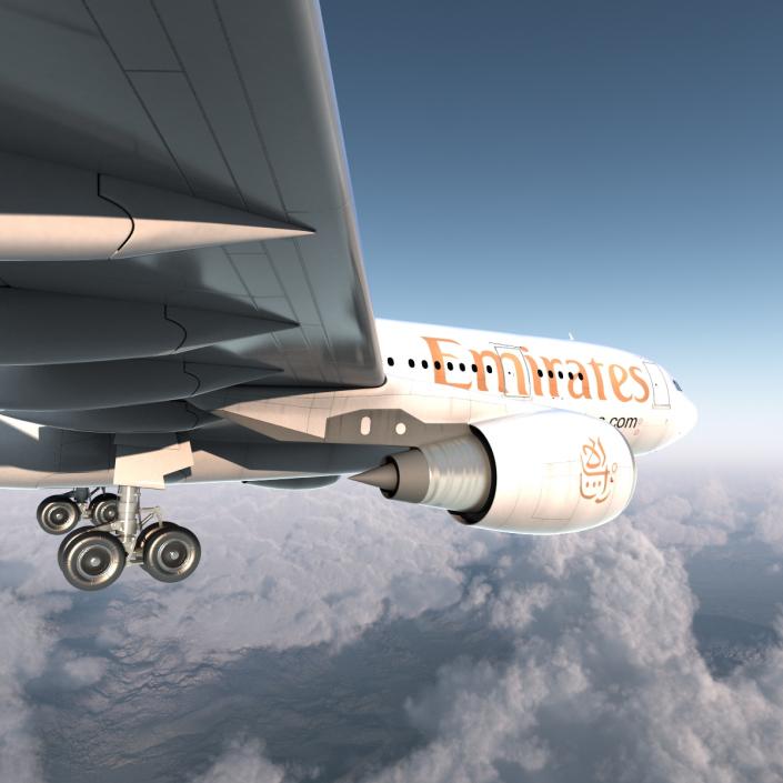 Airbus A330-P2F Emirates 3D model