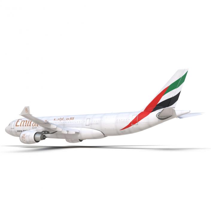 3D Airbus A330-P2F Emirates Rigged