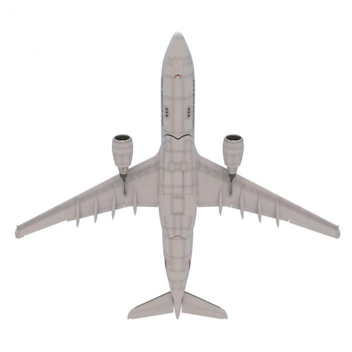 3D Airbus A330-P2F Emirates Rigged