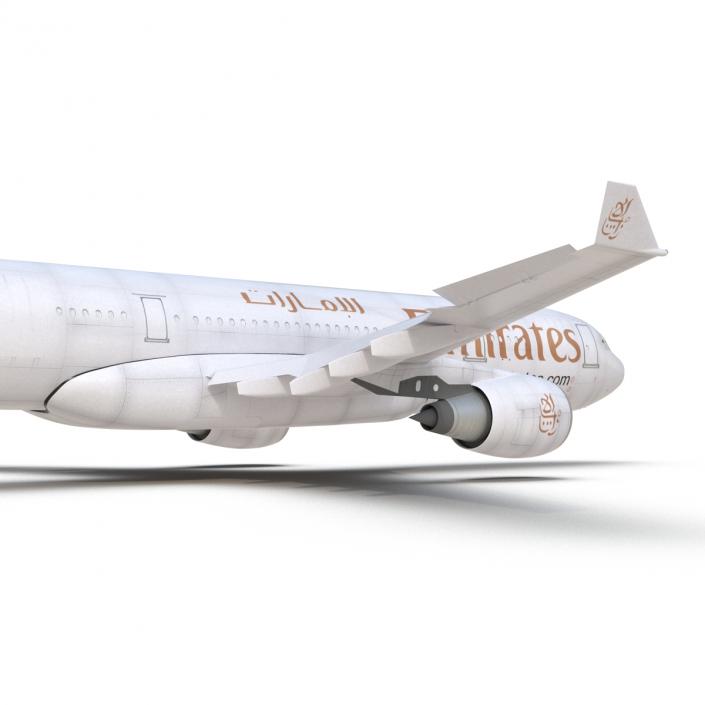 3D Airbus A330-P2F Emirates Rigged