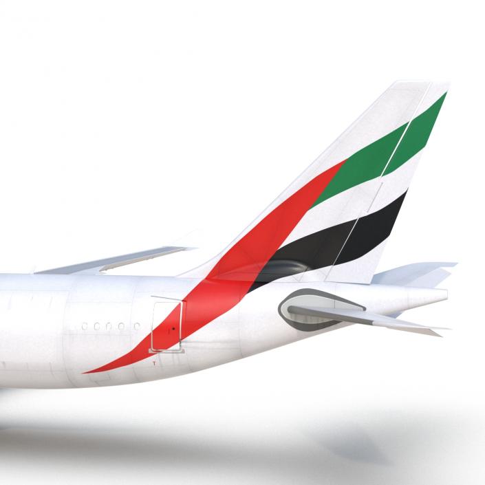 3D Airbus A330-P2F Emirates Rigged