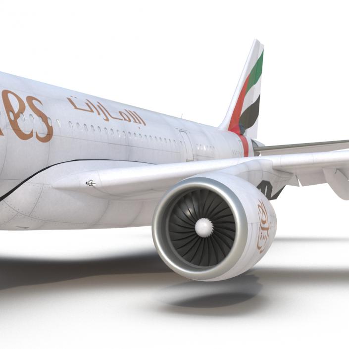 3D Airbus A330-P2F Emirates Rigged