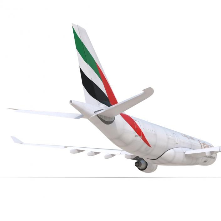 3D Airbus A330-P2F Emirates Rigged