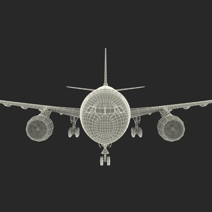 3D Airbus A330-P2F Emirates Rigged