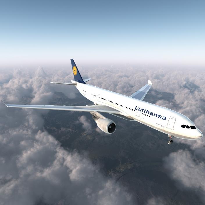 3D model Airbus A330-P2F Lufthansa