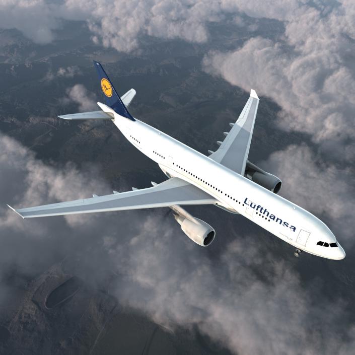 3D model Airbus A330-P2F Lufthansa