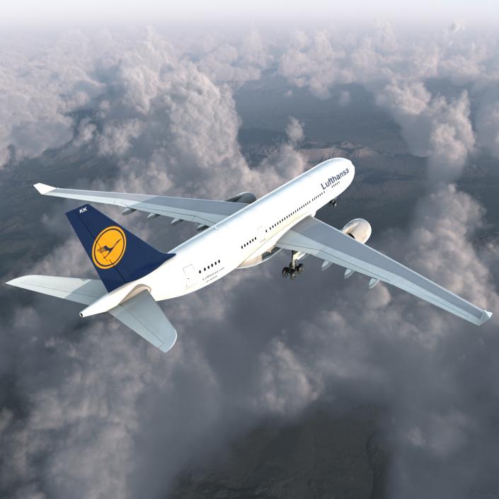 3D model Airbus A330-P2F Lufthansa