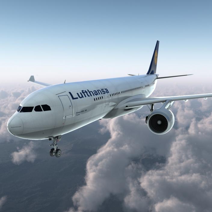 3D model Airbus A330-P2F Lufthansa