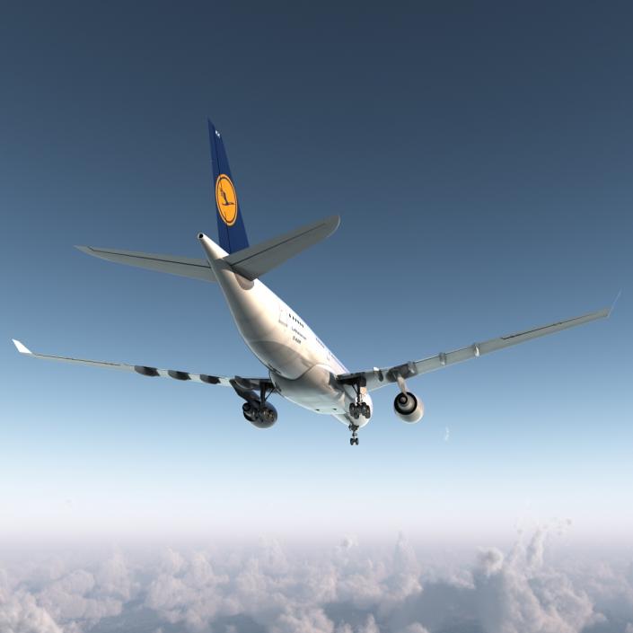 3D model Airbus A330-P2F Lufthansa