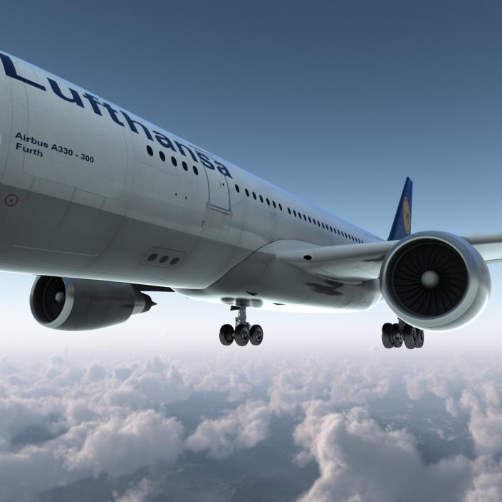 3D model Airbus A330-P2F Lufthansa