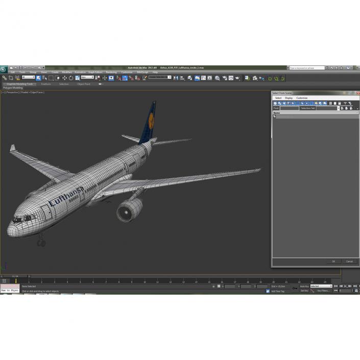 3D model Airbus A330-P2F Lufthansa