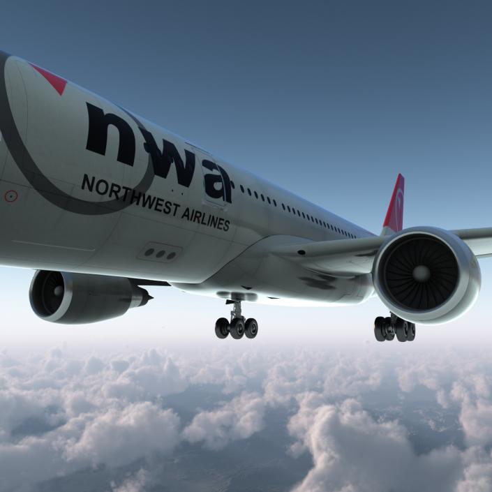 Airbus A330-P2F Northwest Airlines 3D model