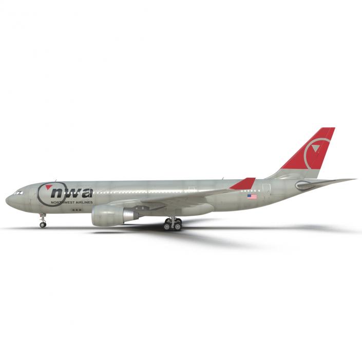 Airbus A330-P2F Northwest Airlines 3D model