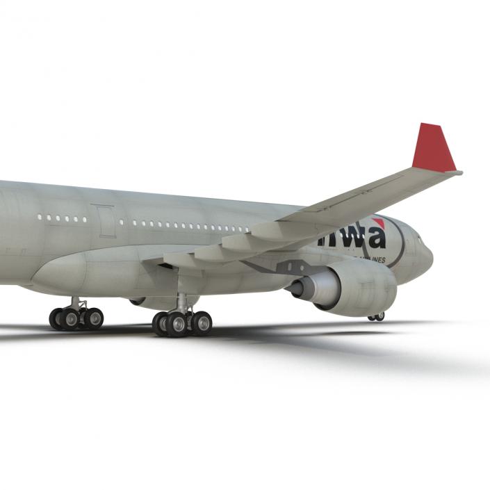 Airbus A330-P2F Northwest Airlines 3D model