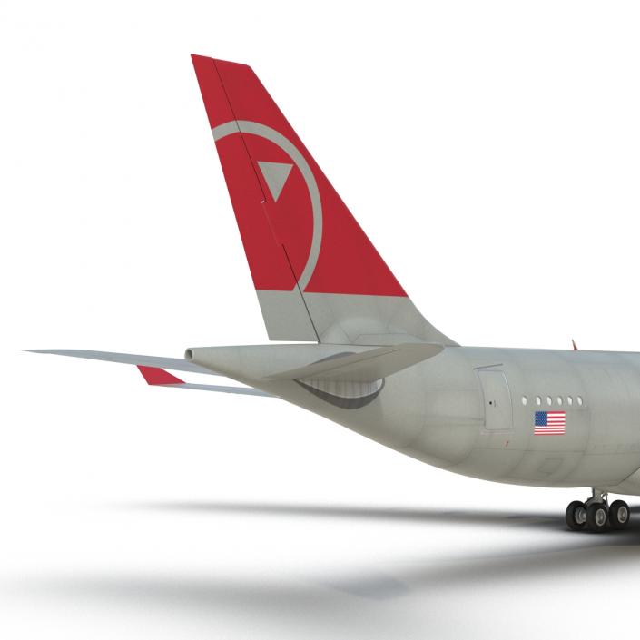 Airbus A330-P2F Northwest Airlines 3D model