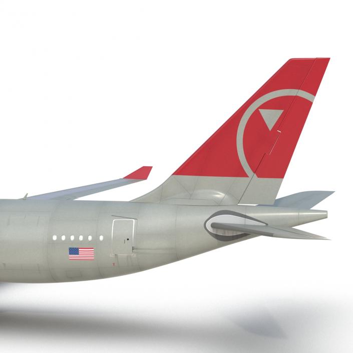 Airbus A330-P2F Northwest Airlines 3D model